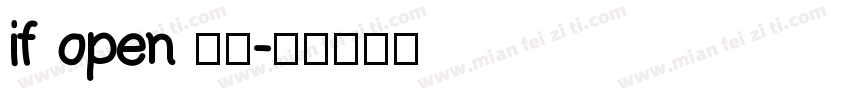 if open 粉圓字体转换